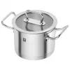 Puodų rinkinys ZWILLING 65120-005-0 — 5 vnt. nerūdijančio plieno prikaistuviai, dangčiai, tinkami orkaitei ir indaplovei, neprideganti danga, maks. 200°C