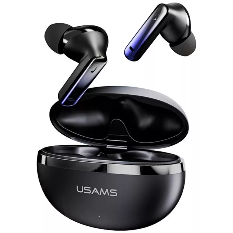Bluetooth ausinės Usams TWS E02 ANC+ENC juodos