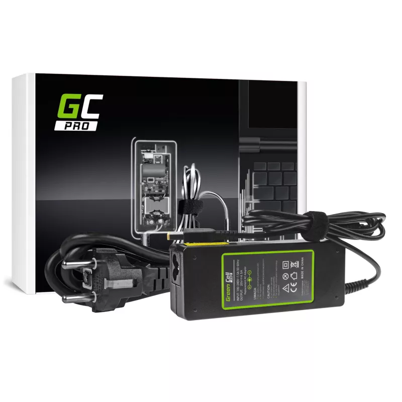 Maitinimo adapteris Green Cell AD39AP 90W kintamosios srovės į nuolatinę 20V 4,5A skirtas Lenovo (vidaus) juodas