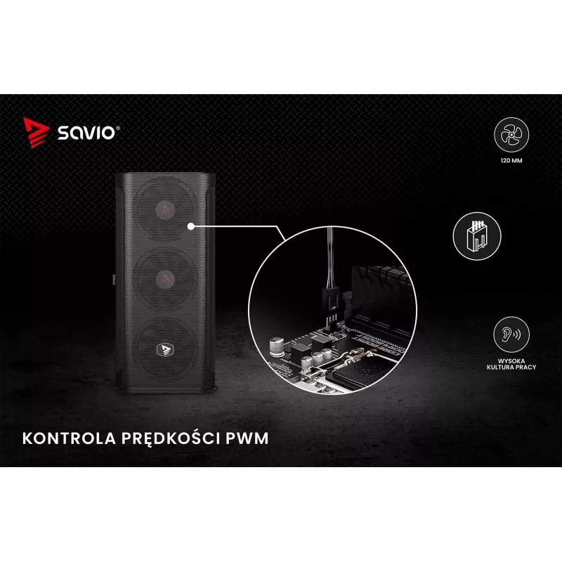 „Viskas viename“ skysčio aušintuvas SAVIO BLADE SET 120 mm ventiliatorius 1800 RPM 32 sonai Juodas