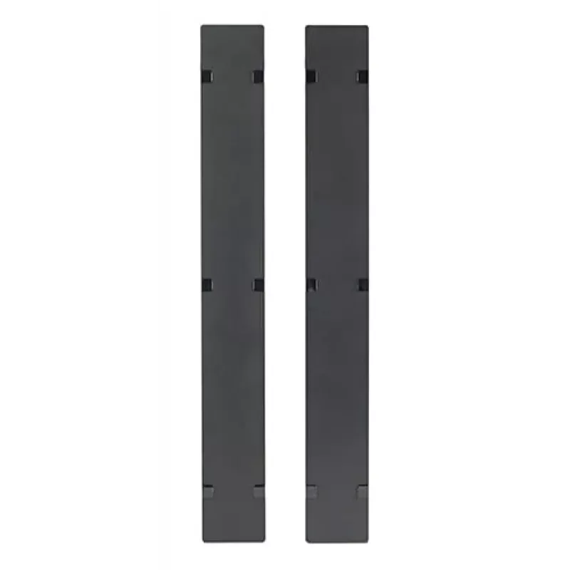 APC NetShelter Cable Management, vertikalus kabelių tvarkytuvas, atlenkiami dangčiai, skirtas NetShelter SX 750 mm pločio 48U, 2 vnt. rinkinys, 109 x 2184 x 13 mm