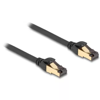 Tinklo kabelis DeLOCK RJ45 Cat.6A kištukas–kištukas S/FTP 10 m juodas