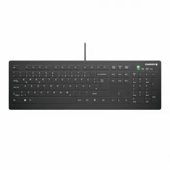 Klaviatūra CHERRY AK-C8112 Medical USB QWERTZ vokiška juoda balta pilno dydžio