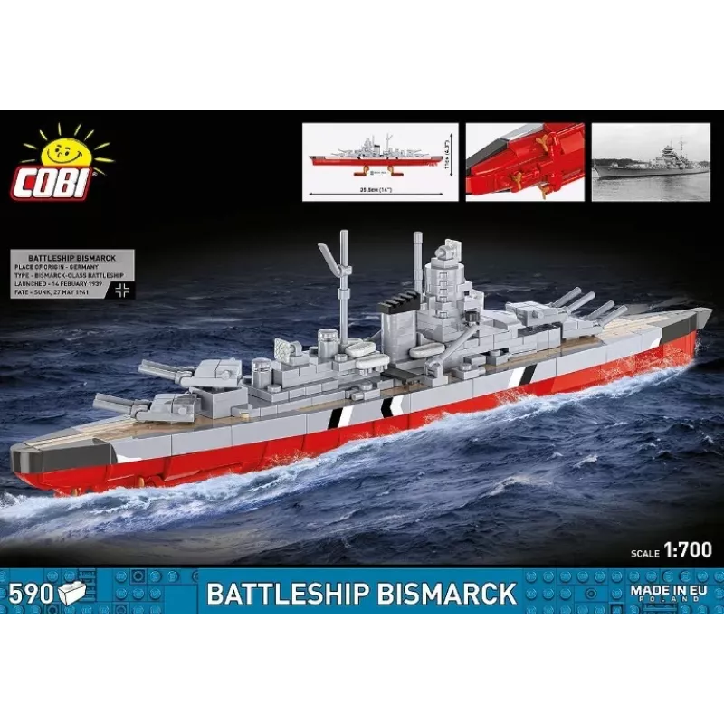 Konstruktorius Cobi Battleship Bismarck modelis, 590 dalių