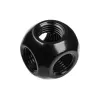Bitspower Q-Adapter 5x IG 1/4 matinės juodos spalvos – kelių prievadų G1/4 jungiamoji detalė