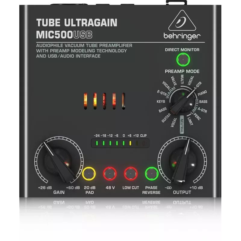 Behringer MIC500USB garso pirminis stiprintuvas