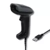 Rankinis brūkšninių kodų skaitytuvas QOLTEC 50863 — 1D/2D skaitytuvas, USB laidinis, LED jutiklis, juodas, 5 V, 1,8 m laidas