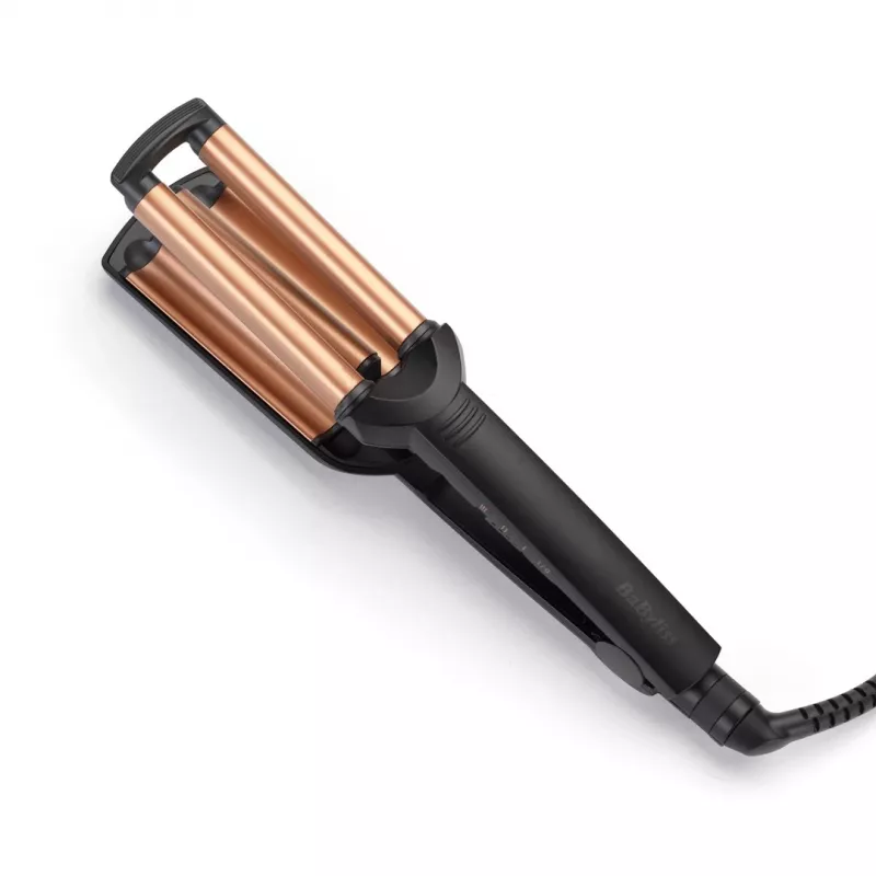 BaByliss Deep Waves garbanojimo žnyplės, šilta juoda, oranžinė, 2,5 m