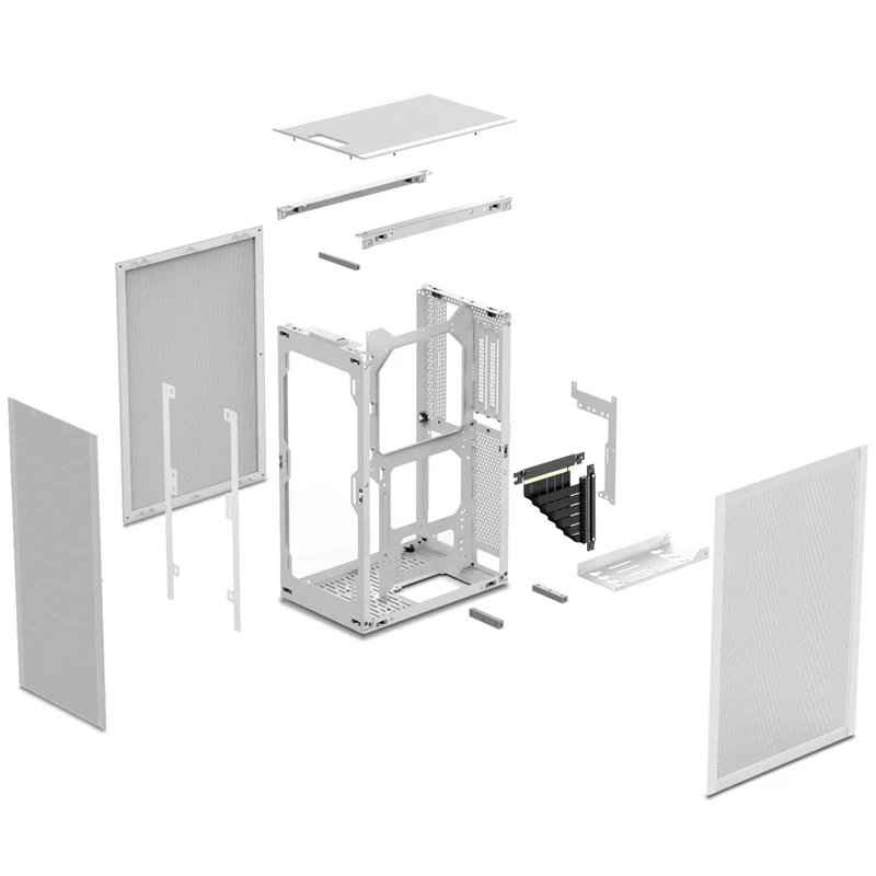 Kompiuterio korpusas SSUPD Meshlicious Full Mesh PCIE 4.0 Edition Mini-ITX – baltas