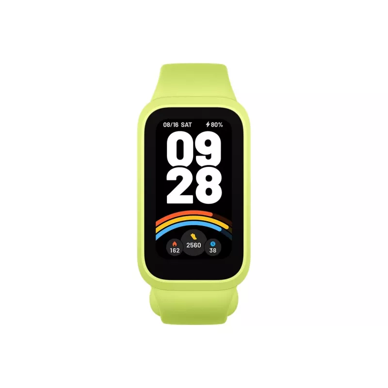 Fitness apyrankė Xiaomi 9 Active Green — pulso matuoklis, aktyvumo stebėjimo priemonė, modelis 70783