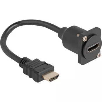 DeLOCK D-Type HDMI kabelis kištukas-lizdas juodas 20 cm