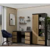 Top e Shop RS-80 BILY biuro knygų spinta, antracito rėmas, artisan ąžuolo durys, 7 lentynos, 2 stalčiai, 1800×800×350 mm