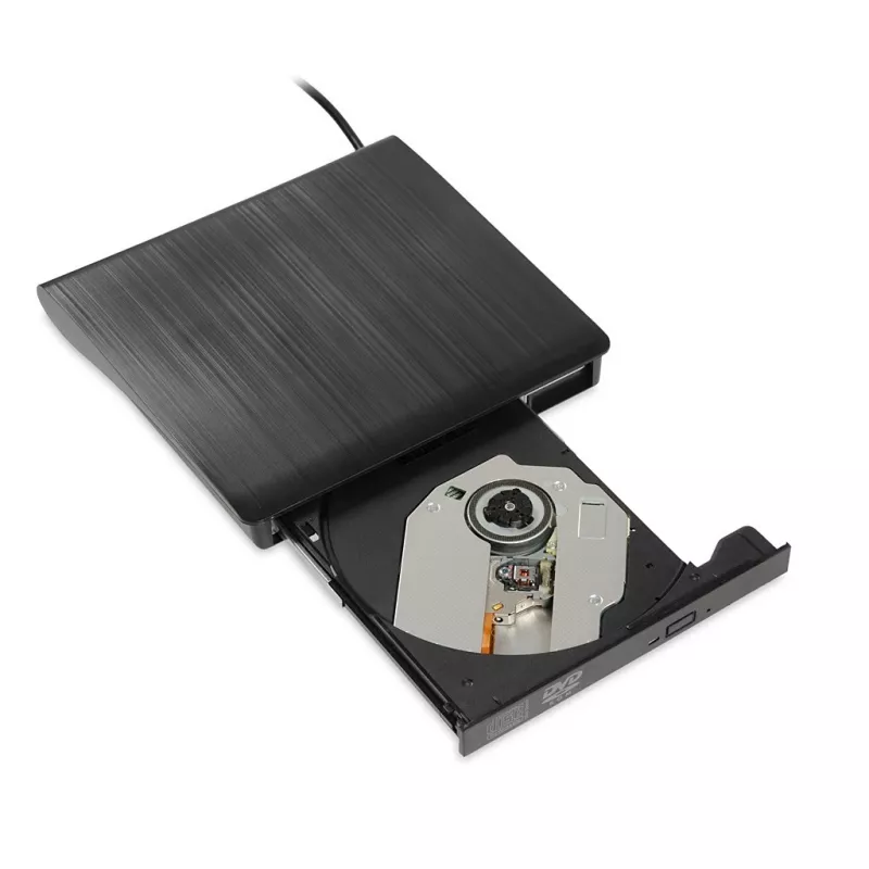 DVD-ROM išorinis optinis diskasukis IBOX IED02, USB 3.2 Gen 1, DVD-ROM (8x) / CD-ROM (24x), Juoda