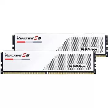 DIMM 64 GB DDR5-5600 (2x 32 GB) Dual-Kit, atmintinė balta, F5-5600J3636D32GX2-RS5W, Ripjaws S5, INTEL XMP