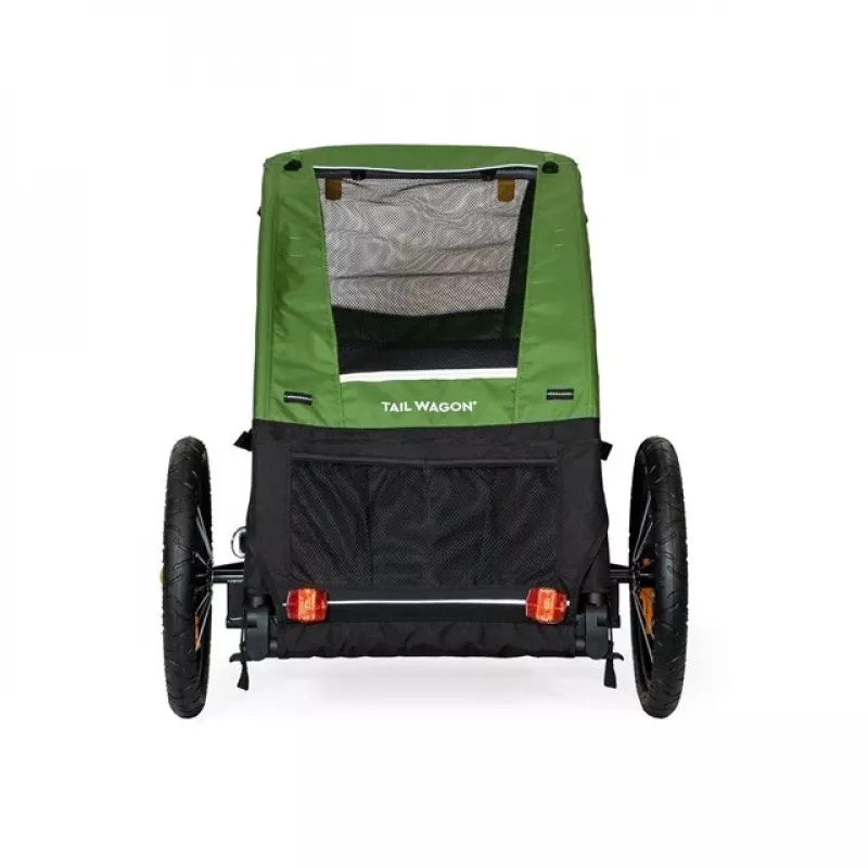 Šunų nešyklė BURLEY Tail Wagon BU-947108 — minkštas šunų gabenimo krepšys, juoda/žalia