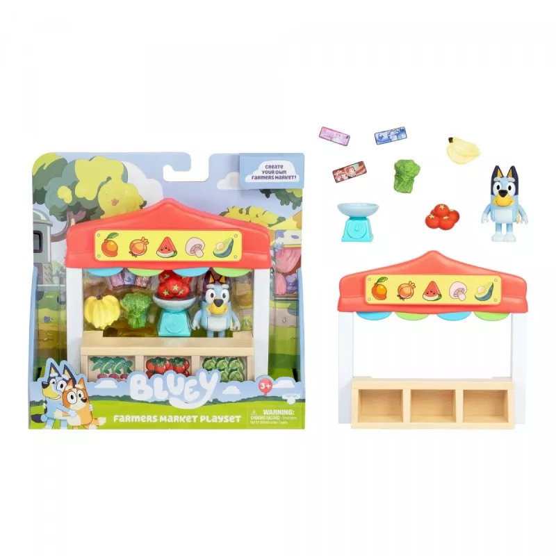 Žaislų figūrėlių rinkinys TMTOYS Mini Bluey Grocery store BLU17555 – mini personažų rinkinys