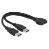 USB laidas DeLOCK 0,25m USB3.0/2xUSB3.0 83910