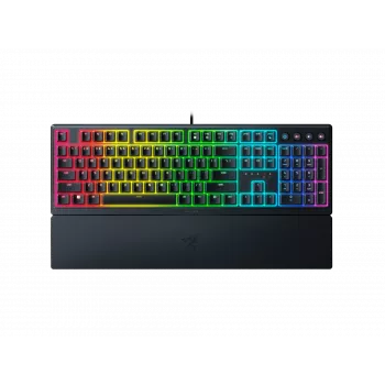 Laidinė žaidimų klaviatūra Razer Ornata V3 — membraninė‑mechaninė hibridinė, RGB LED apšvietimas, USB