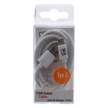 USB laidas 2GO 795925 1m Micro-USB B USB C USB 3.2 Gen 1 Baltas