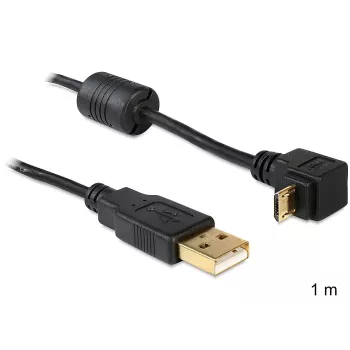 USB laidas DeLOCK USB2.0 1 m Micro-USB B juodas