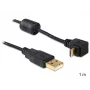 USB laidas DeLOCK USB2.0 1 m Micro-USB B juodas