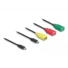 DeLOCK 4 prievadų USB 2.0 kabelinis šakotuvas USB Type-C į 3 x USB-A lizdus + 1 x USB-C kištukas
