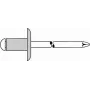 Aklina kniedė GESIPA 5x16 mm Al/A2 10,0–12,0 mm plokštėms, pakuotėje 250 vnt.