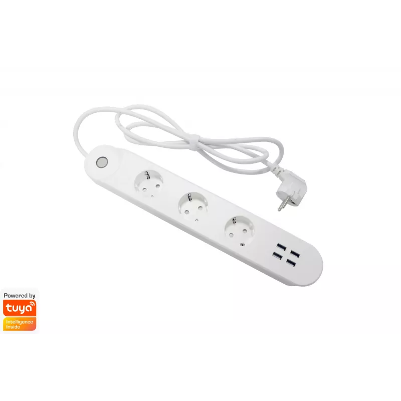 Išmanusis skirstytuvas Denver SHP-300U 3 AC lizdai Type E 4 Baltas