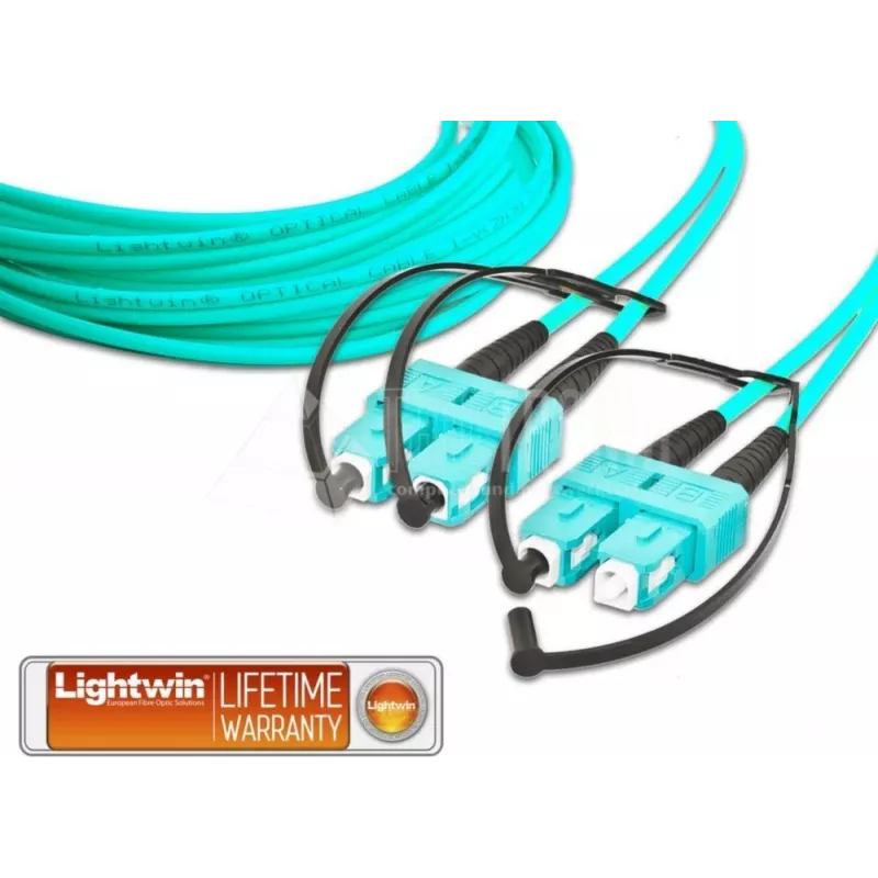 Lightwin LDP-50 SC-SC 4.0 OM3 šviesolaidinis kabelis 4 m akvamarino spalvos (LDP-50 SC-SC 4.0 OM3)