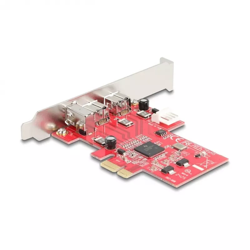 DeLOCK 90738 PCIe FireWire adapteris, vidinis IEEE 1394, raudonas