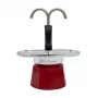 Bialetti Mini Express Magritte Moka puodas raudonas, sidabrinis