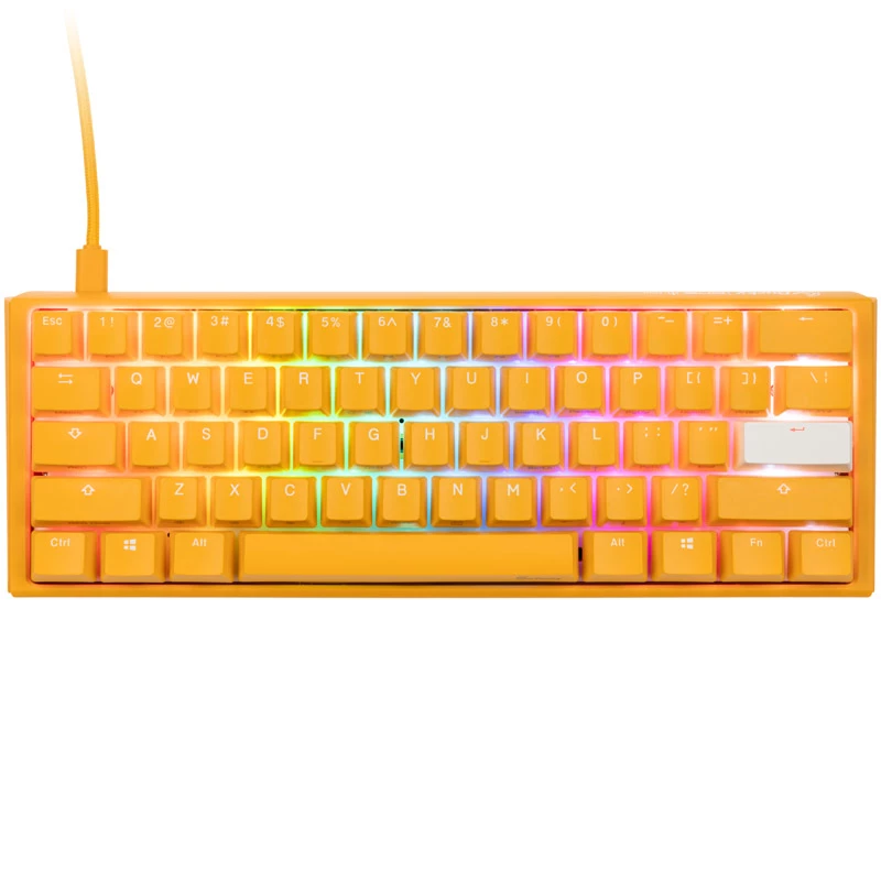 Ducky One 3 Yellow Gaming Keyboard RGB LED MX-Clear US
