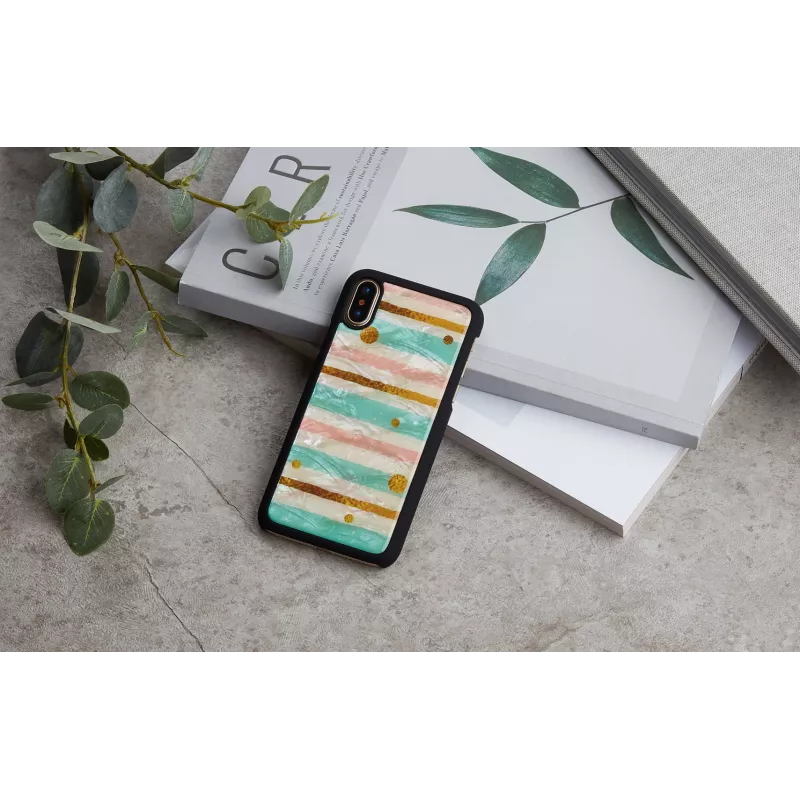 Išmaniojo telefono dėklas iKins, skirtas iPhone XS / iPhone XS Max — pop mėtų juoda