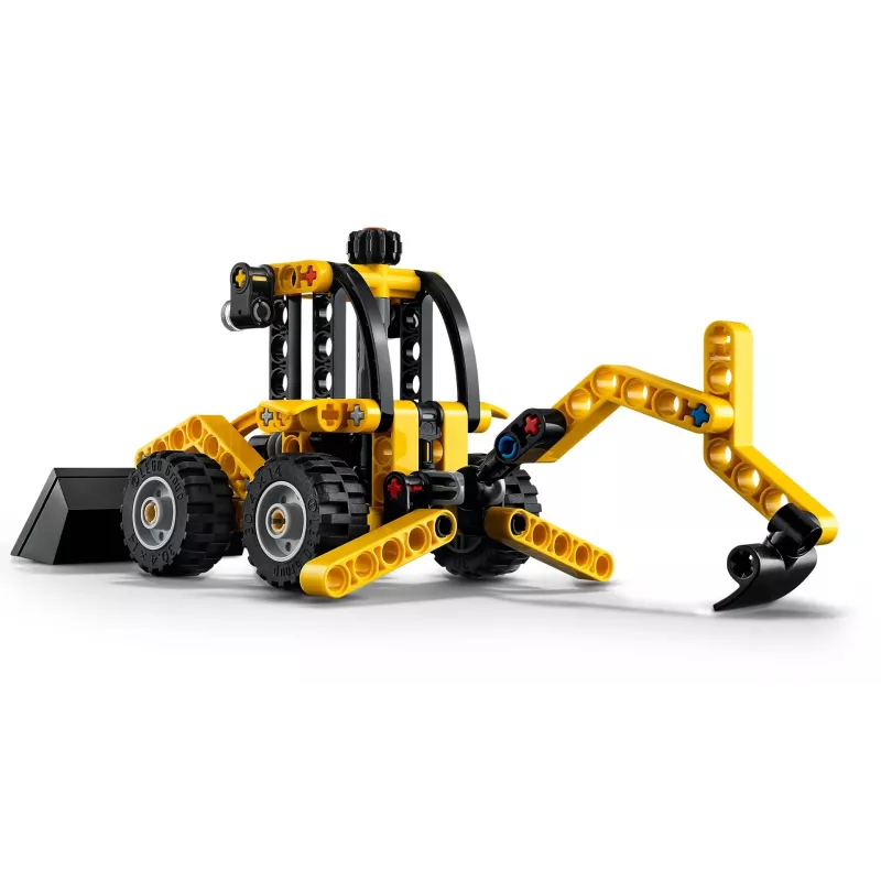 Konstruktorius LEGO Technic Atbulinis krautuvas 42197 — šarnyrinis vairavimas, veikiantis krautuvas, 104 detalės, rekomenduojamas amžius 7+