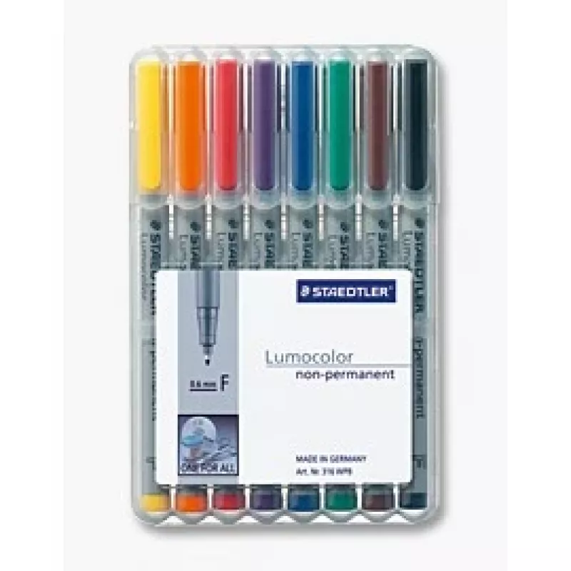 Marker Staedtler 316 WP8 Juoda Blue Brown Green Oranžinė Red Violet Geltona