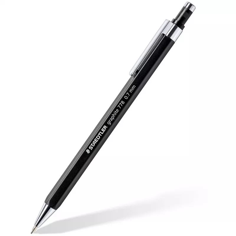 Mechaninis pieštukas Staedtler 778 07-9, šešiakampis korpusas, juodas, 0,7 mm grafito šerdis