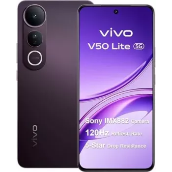 Vivo V50 Lite 5G 8GB 256GB, 120Hz 6.77 AMOLED, 50 MP ,5200 mAh baterija, Dual-SIM, IP69, Android 15, Juoda (5669310)