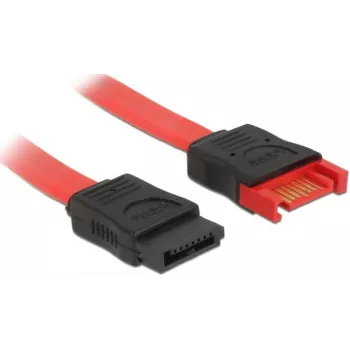 SATA laidas DeLOCK 83952 0,2 m SATA 7 kontaktų juoda raudona
