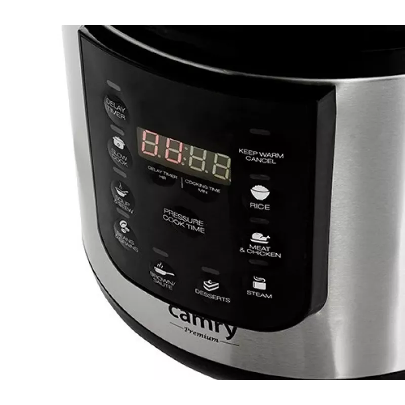 Camry CR 6409 multi cooker 6 L 1000 W Black, Stainless steel