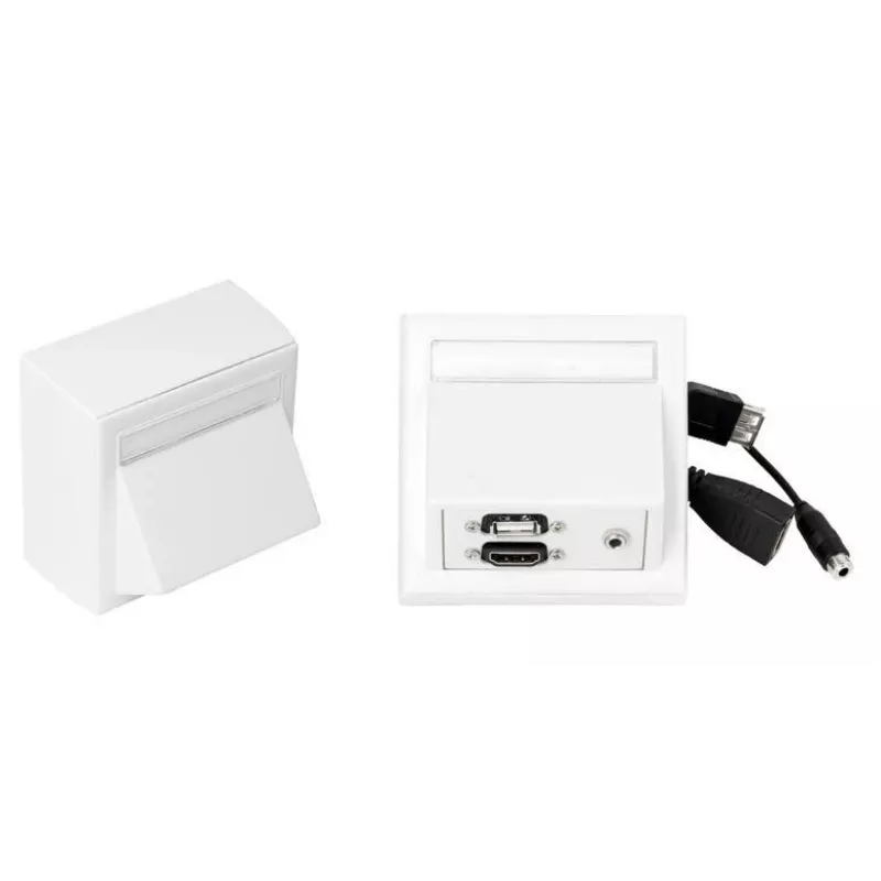 Vivolink WI221260 kištukinis lizdas HDMI + USB A + 3,5 mm balta