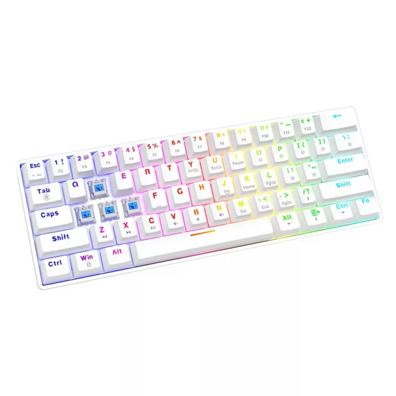 Mechaninė klaviatūra Whiteout X2, Outemu Blue, Hot Swap Savio Savgk-white