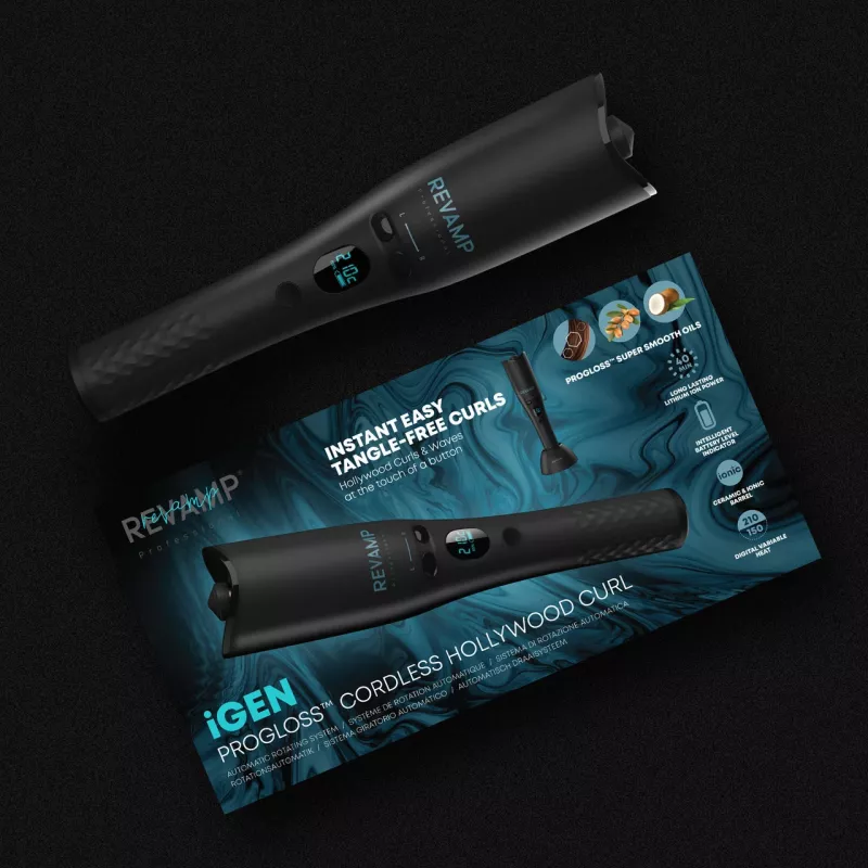 Revamp CL-2750-EU2 iGEN belaidis Progloss Hollywood Curl automatinis besisukantis suktukas