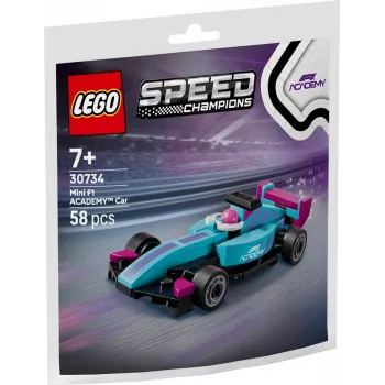 30734 Speed Champions F1 ACADEMY Mini-Auto, konstrukcinis žaislas maišelyje
