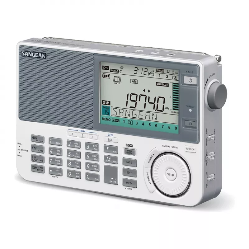 Nešiojamasis radijas Sangean ATS-909 X2 — baltas — AM FM SW skaitmeninis derinimas