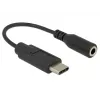 Delock garso adapteris – 24 kontaktų USB-C (vyriška) į 3,5 mm stereofoninį lizdą (moteriška)
