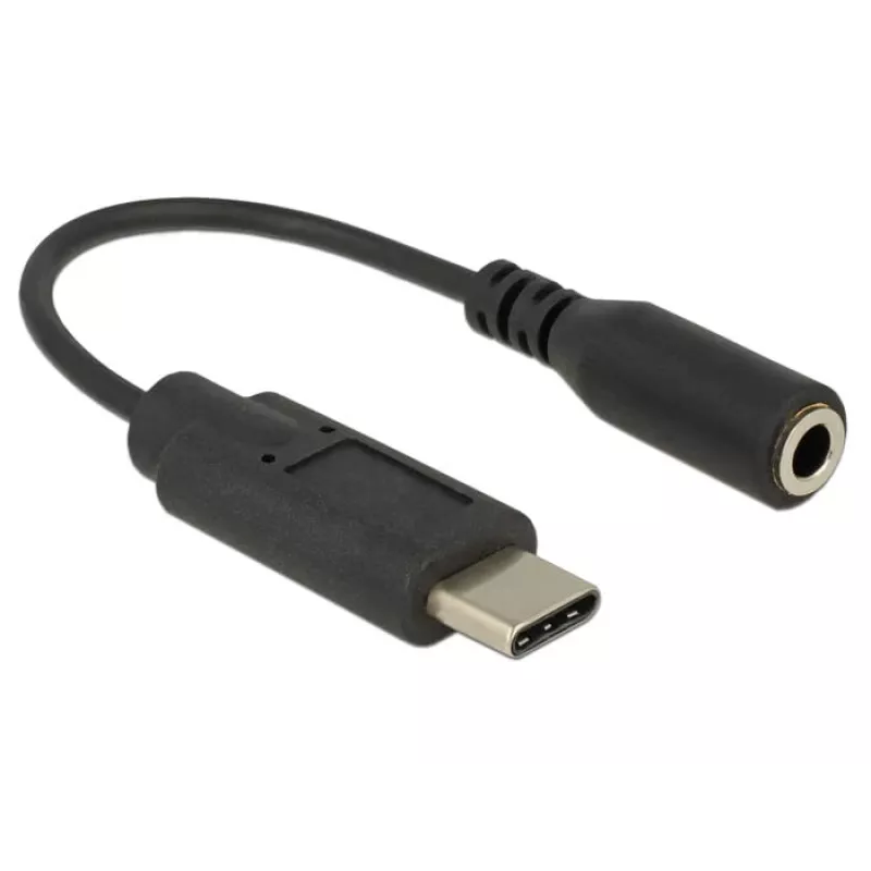Delock garso adapteris – 24 kontaktų USB-C (vyriška) į 3,5 mm stereofoninį lizdą (moteriška)