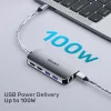 USB-C šakotuvas Unitek D1122A01 su 2x HDMI 4K ir 100W maitinimo tiekimu