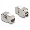 DeLOCK Keystone modulis RJ45 lizdas į LSA Cat.6A su LED sidabrinė balta