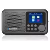 Radijo laikrodis BLAUPUNKT DR8BK — skaitmeninis žadintuvas su FM/DAB+, „Bluetooth 5.3“, 2 W, 1800 mAh, USB įkrovimas, juodas