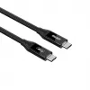 USB-C laidas Unitek C14100ABK01-2M — 2 m, 100W galios tiekimas, 40 Gbps duomenų